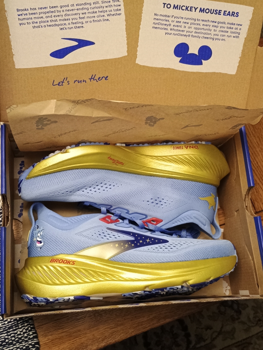 2026 Brooks Run Disney Springtime Glycerin 23 Genie Women’s 8.0 Wide NEW In Box